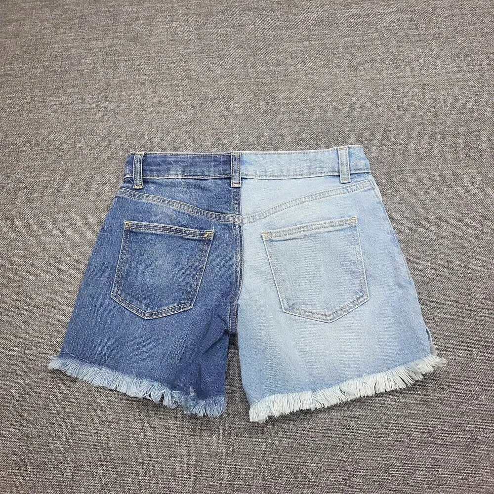 Girls Bermuda Denim Shorts with Pockets - Art Class Blue Size Medium 8